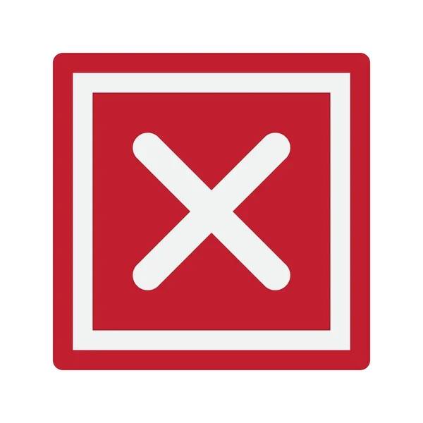 Cross Mark Button Icona Vettoriale Immagine Adatto Applicazioni Web Mobili — Vettoriale Stock