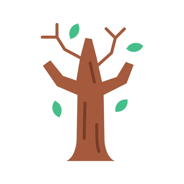 Imagem Vetorial Ícone Árvore Caduca Adequado Para Aplicativos Móveis Aplicação —  Vetores de Stock