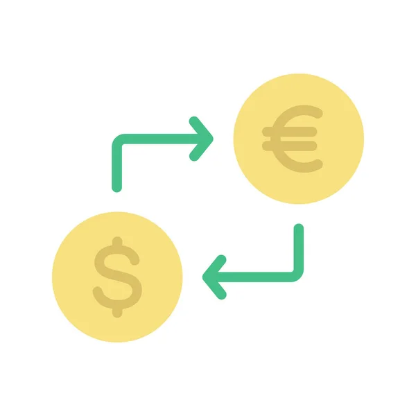 Dollar Euro Symbolvektorbild Geeignet Für Mobile Applikationen Und Printmedien — Stockvektor