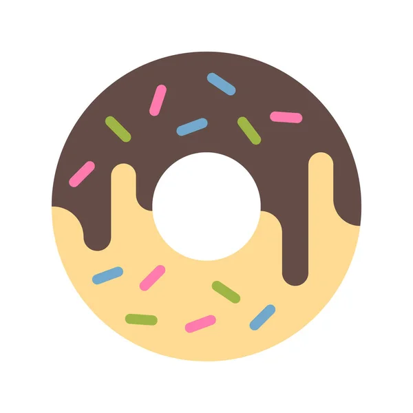 Donut Espolvoreado Icono Imagen Vectorial Adecuado Para Aplicaciones Móviles Aplicación — Vector de stock