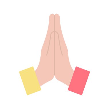 Katlanmış Eller simgesi vektör görüntüsü. Mobil uygulama web uygulaması ve yazdırma ortamı için uygundur.