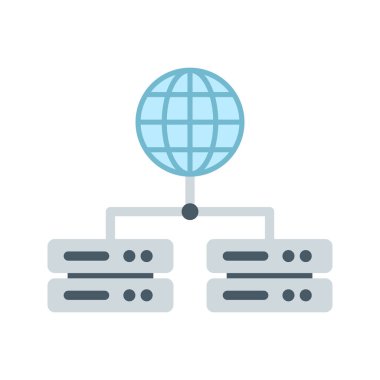 Global Sunucular simge vektör görüntüsü. Mobil uygulama web uygulaması ve yazdırma ortamı için uygundur.