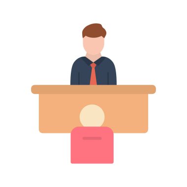 Röportaj simgesi vektör resmi. Mobil uygulama web uygulaması ve yazdırma ortamı için uygundur.