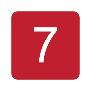 Keycap Digit Yedi simge vektör görüntüsü. Mobil uygulama web uygulaması ve yazdırma ortamı için uygundur.