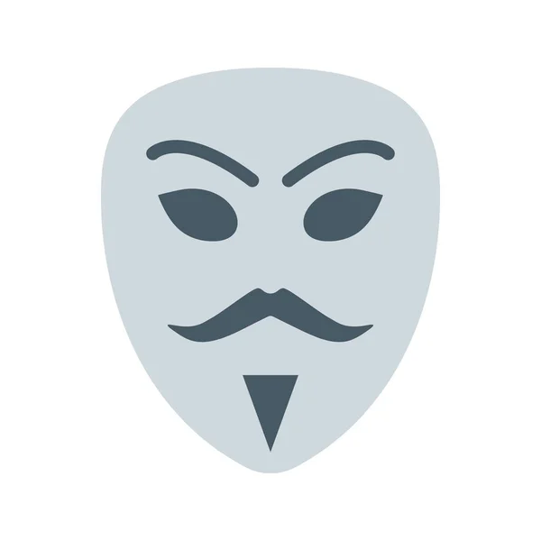 Hacker Masker Pictogram Vector Afbeelding Geschikt Voor Mobiele Applicatie Webapplicatie — Stockvector