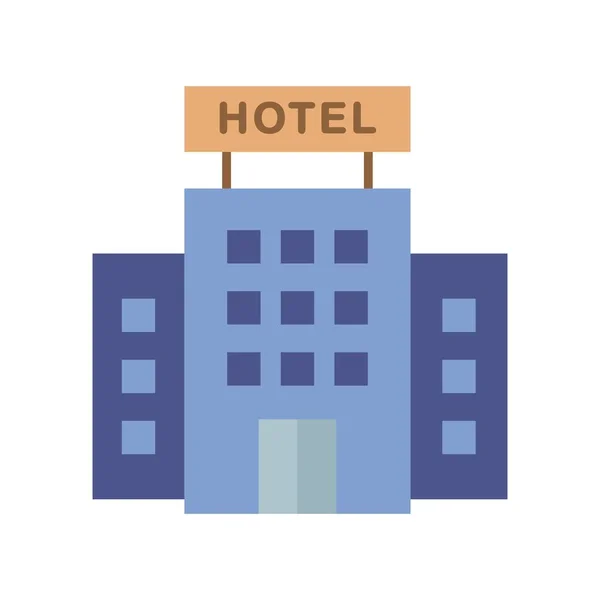 Immagine Vettoriale Icona Dell Hotel Adatto Applicazioni Web Mobili Supporti — Vettoriale Stock