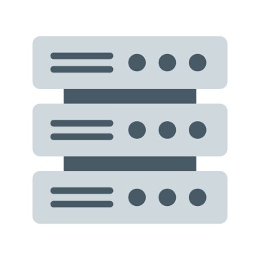 Çoklu Sunucu simgesi vektör görüntüsü. Mobil uygulama web uygulaması ve yazdırma ortamı için uygundur.