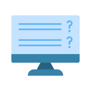 Çevrimiçi Sınav simgesi vektör resmi. Mobil uygulama web uygulaması ve yazdırma ortamı için uygundur.