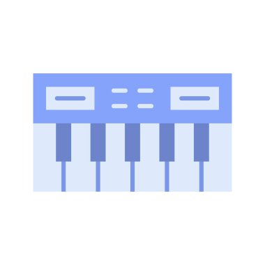 Piyano Klavyesi ikon vektör görüntüsü. Mobil uygulama web uygulaması ve yazdırma ortamı için uygundur.