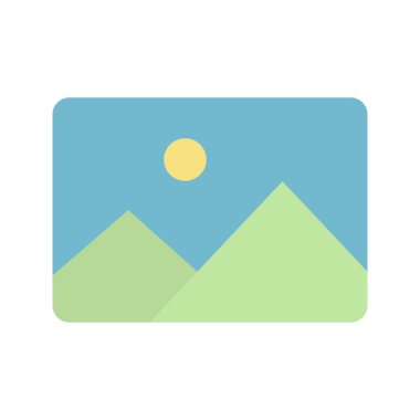 Resim simgesi vektör görüntüsü. Mobil uygulama web uygulaması ve yazdırma ortamı için uygundur.