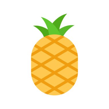 Ananas ikonu vektör görüntüsü. Mobil uygulama web uygulaması ve yazdırma ortamı için uygundur.