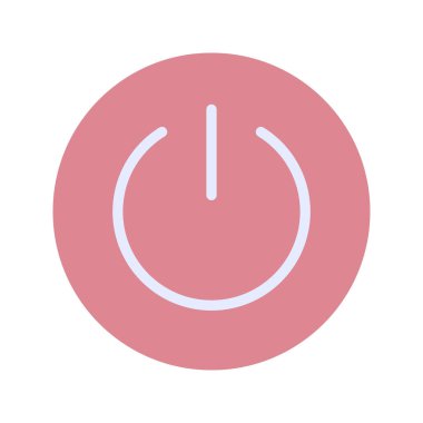 Güç Düğmesi simgesi vektör görüntüsü. Mobil uygulama web uygulaması ve yazdırma ortamı için uygundur.