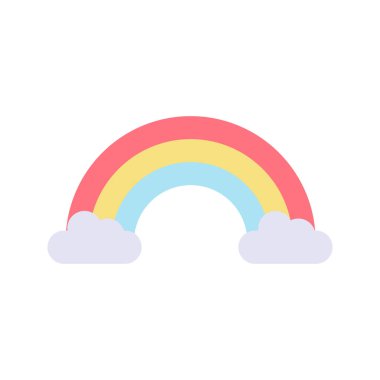 Gökkuşağı ikon vektör görüntüsü. Mobil uygulama web uygulaması ve yazdırma ortamı için uygundur.