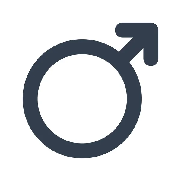 Signo Masculino Icono Imagen Vectorial Adecuado Para Aplicaciones Móviles Aplicación — Vector de stock