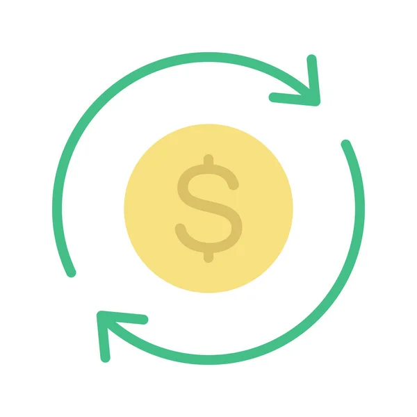 Immagine Vettoriale Icona Money Transfer Adatto Applicazioni Web Mobili Supporti — Vettoriale Stock