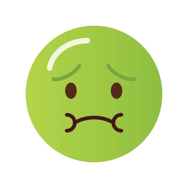 Nauseated Face Icon Vector Image Suitable Mobile Application Web Application — Stock Vector