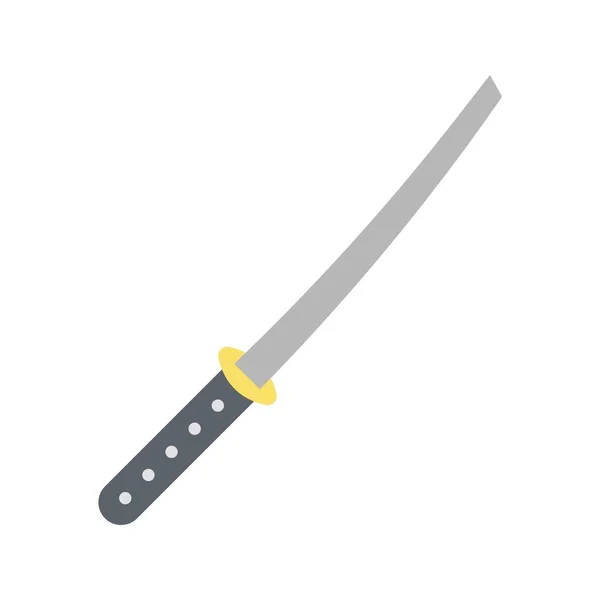 Ninjato Simgesi Vektör Görüntüsü Mobil Uygulama Web Uygulaması Yazdırma Ortamı — Stok Vektör