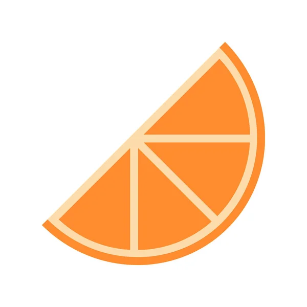 Immagine Vettoriale Icona Fetta Arancione Adatto Applicazioni Web Mobili Supporti — Vettoriale Stock