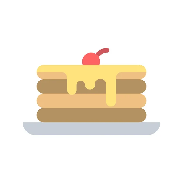 Pfannkuchen Symbolvektorbild Geeignet Für Mobile Applikationen Und Printmedien — Stockvektor