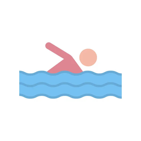 Лицо Плавание Иконка Векторное Изображение Подходит Мобильных Приложений Веб Приложений — стоковый вектор