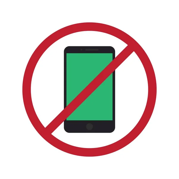Telefon Nicht Erlaubtes Symbolvektorbild Geeignet Für Mobile Applikationen Und Printmedien — Stockvektor