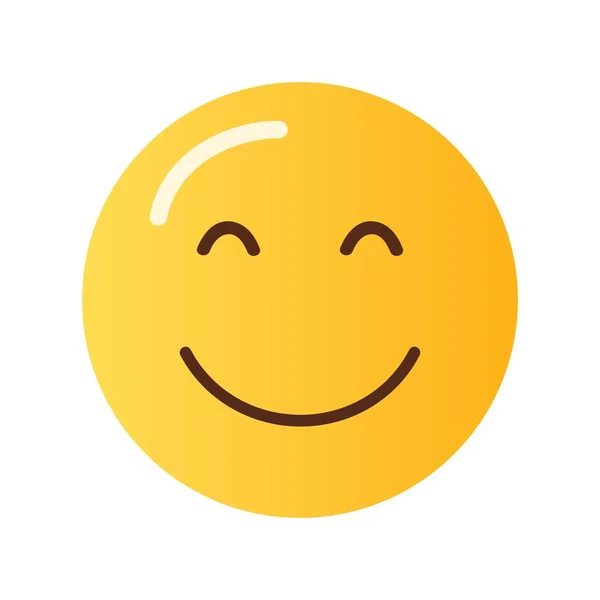 Cara Sonriente Con Imagen Icono Ojos Sonrientes Adecuado Para Aplicaciones — Foto de Stock