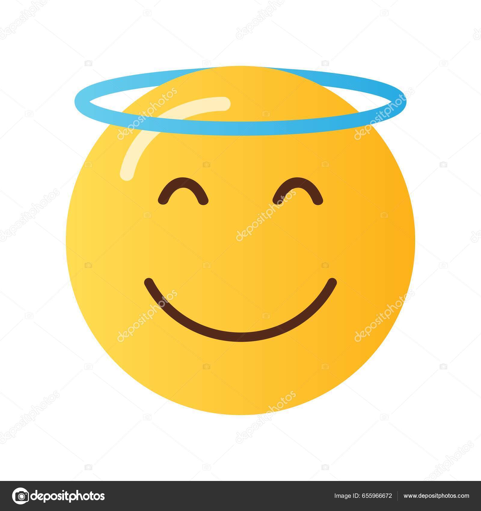 Sonriendo con halo emoji stockvektorer, royaltyfrie Sonriendo con halo  emoji illustrasjoner | DepositPhotos, image size:1600x1700