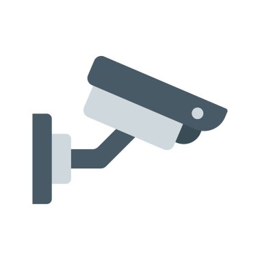 Güvenlik kamerası ikon vektör görüntüsü. Mobil uygulama web uygulaması ve yazdırma ortamı için uygundur.