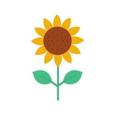 Ayçiçeği ikonu vektör görüntüsü. Mobil uygulama web uygulaması ve yazdırma ortamı için uygundur.