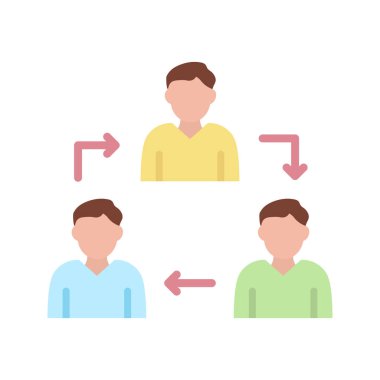 Takım çalışması simgesi vektör görüntüsü. Mobil uygulama web uygulaması ve yazdırma ortamı için uygundur.