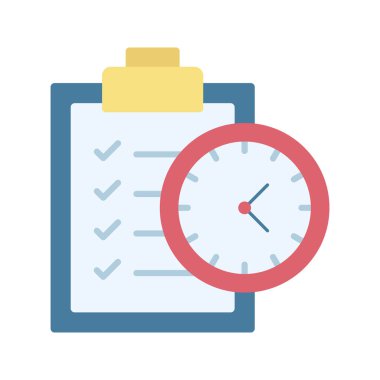 Zaman Yönetimi simgesi vektör görüntüsü. Mobil uygulama web uygulaması ve yazdırma ortamı için uygundur.