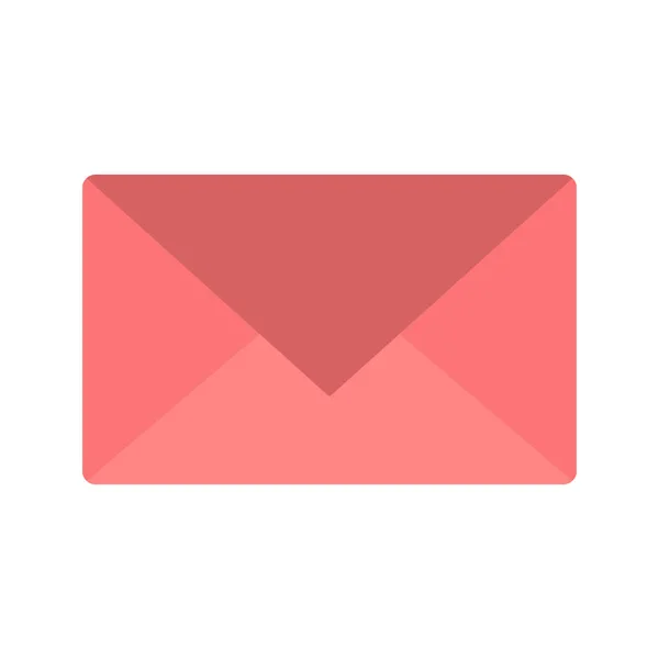 Röd Kuvert Ikon Vektor Bild Lämplig För Mobil Applikation Webbapplikation — Stock vektor