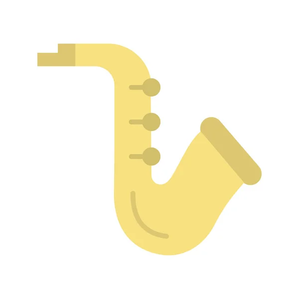 Imagen Vectorial Del Icono Del Saxofón Adecuado Para Aplicaciones Móviles — Archivo Imágenes Vectoriales