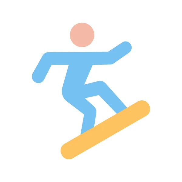 Snowboarder Icono Imagen Vectorial Adecuado Para Aplicaciones Móviles Aplicación Web — Vector de stock