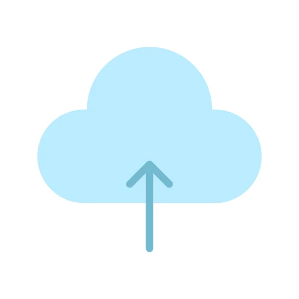 Uploaden Naar Cloud Icon Vector Image Geschikt Voor Mobiele Applicatie — Stockvector
