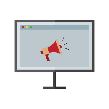 Web sitesi tanıtım simgesi vektör resmi. Mobil uygulama web uygulaması ve yazdırma ortamı için uygundur.