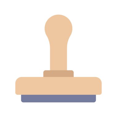 Tahta damga ikon vektör görüntüsü. Mobil uygulama web uygulaması ve yazdırma ortamı için uygundur.