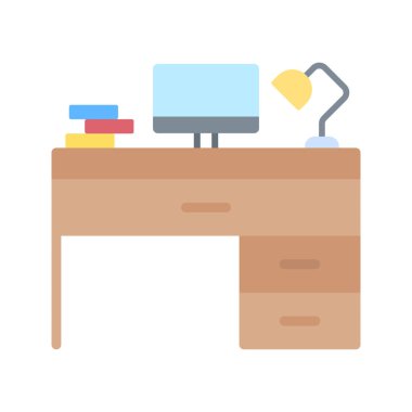 İş yeri simgesi vektör resmi. Mobil uygulama web uygulaması ve yazdırma ortamı için uygundur.