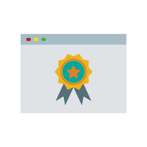 Web Award Icon Vektor Image Geeignet Für Mobile Applikationen Und — Stockvektor