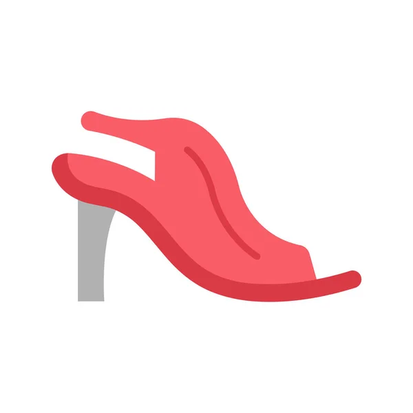 Kadın Sandal Ikonu Vektör Görüntüsü Mobil Uygulama Web Uygulaması Yazdırma — Stok Vektör