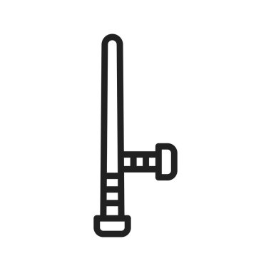 Baton simgesi vektör görüntüsü. Mobil uygulama web uygulaması ve yazdırma ortamı için uygundur.