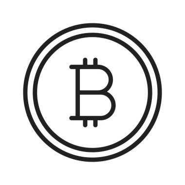 Bitcoin ikon vektör görüntüsü. Mobil uygulama web uygulaması ve yazdırma ortamı için uygundur.
