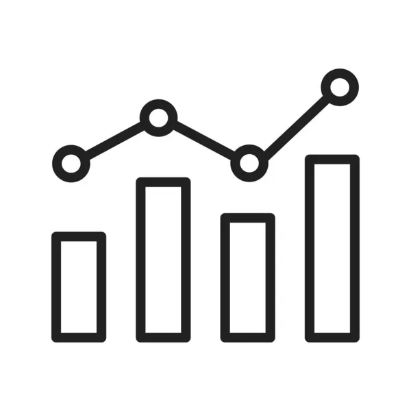 Imagem Vetorial Ícone Gráfico Barras Adequado Para Aplicativos Móveis Aplicação —  Vetores de Stock