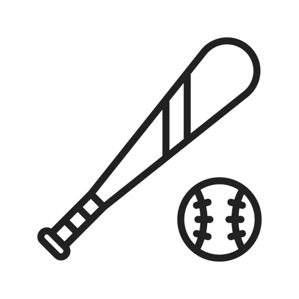 Векторное Изображение Иконки Бейсбола Подходит Мобильных Приложений Веб Приложений Печатных — стоковый вектор