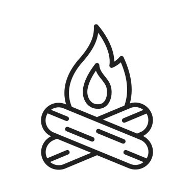 Şenlik ateşi ikon vektör görüntüsü. Mobil uygulama web uygulaması ve yazdırma ortamı için uygundur.