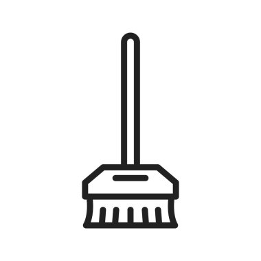 Süpürge simgesi vektör görüntüsü. Mobil uygulama web uygulaması ve yazdırma ortamı için uygundur.