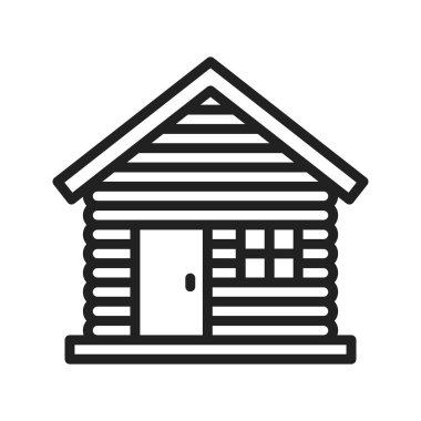 Kabin ikonu vektör görüntüsü. Mobil uygulama web uygulaması ve yazdırma ortamı için uygundur.