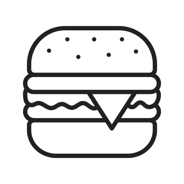 Burger Pictogram Vectorafbeelding Geschikt Voor Mobiele Applicatie Webapplicatie Printmedia — Stockvector