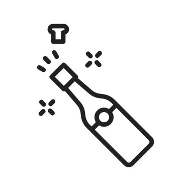 Şampanya ikonu vektör görüntüsü. Mobil uygulama web uygulaması ve yazdırma ortamı için uygundur.