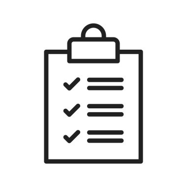 Liste simgesi vektör resmini kontrol et. Mobil uygulama web uygulaması ve yazdırma ortamı için uygundur.